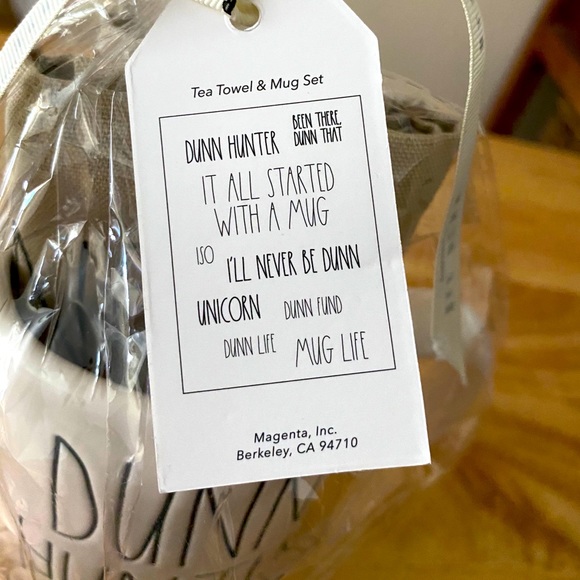Rae Dunn mug and tea towel gift set - Picture 3 of 3